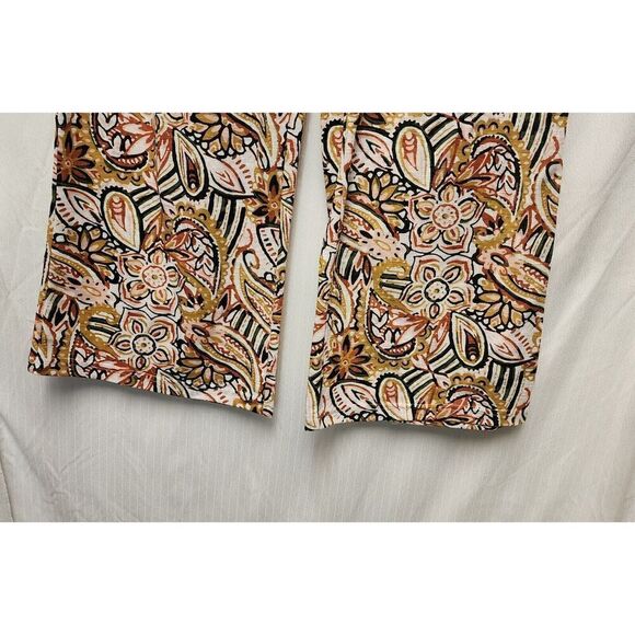 East 1946 Floral Wide Leg Pull-On Pants Multicolor Brown Size 18/20W - Picture 4 of 7